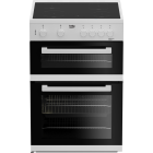 Beko ETC611W 60cm Double Oven Electric Cooker with Ceramic Hob