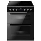 CDA CFC631BL 60cm Double Oven Electric Cooker with Ceramic Hob and Built-in Air Fryer - Black