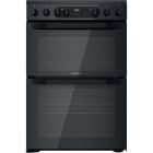 Hotpoint HDEU67V9C2B/UK 60cm Double Oven Electric Ceramic Cooker - Black