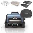 Ninja OG901UKACCKIT Woodfire Pro Connect XL Electric BBQ Grill & Smoker - Black/Blue + Accessories Bundle