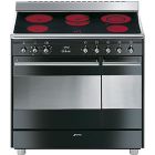 Smeg SUK92CBL9 90cm Electric Ceramic Range Cooker - Black